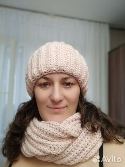 Шапка, снуд и варежки