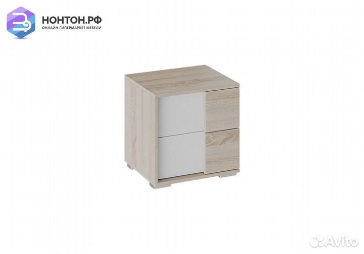 Тумба прикроватная Валери дуб сонома / белый ясень
