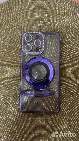 Чехол для iPhone 15 Pro Max с кольцм для селфи