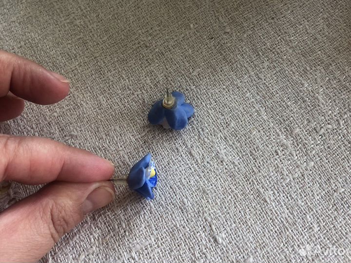 Пусеты незабудки