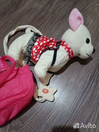 Игрушка собака на поводке