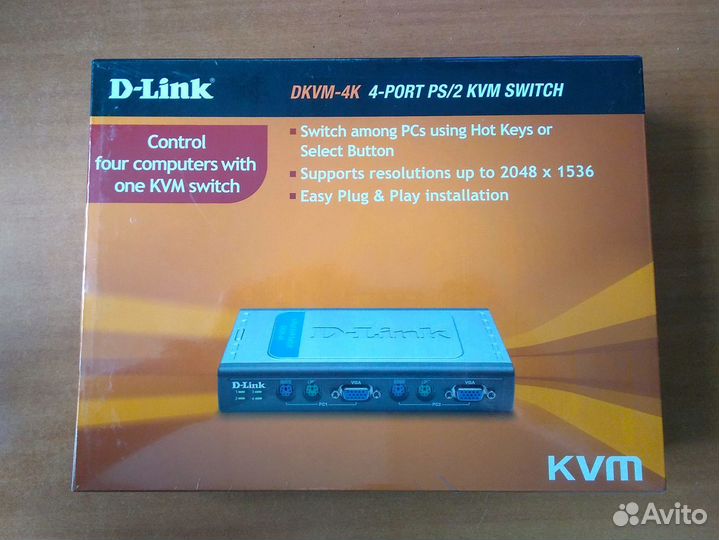KVM Switch 4-Port PS/2 (New)