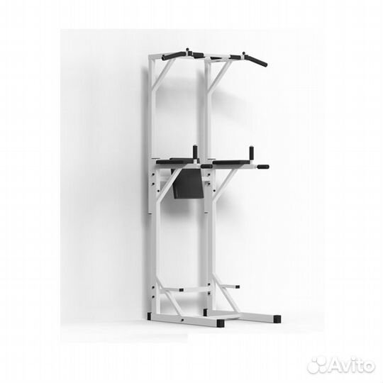 Турник брусья пресс напольный до 200 кг белый