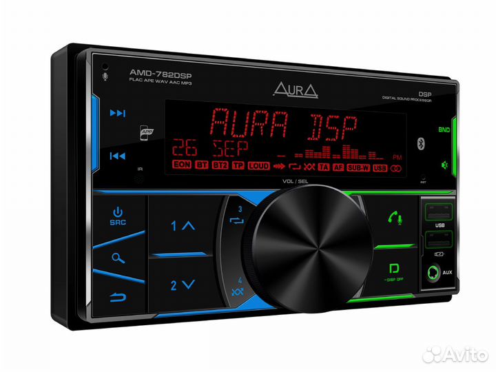 Автомагнитола процессорная Aura AMH-76DSP-NR