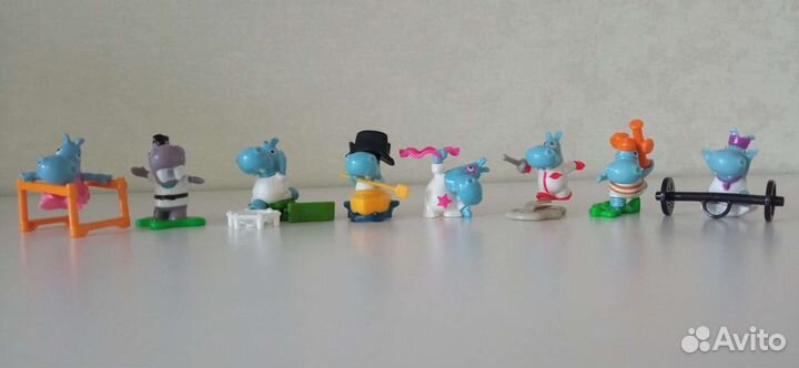 Игрушки из Kinder Surprise, новые бегемоты