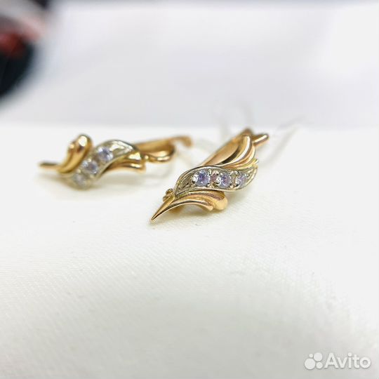 Золотые серьги 2.9г (6)