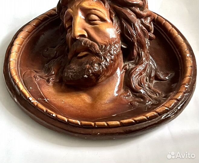 Старая картина, панно из гипса