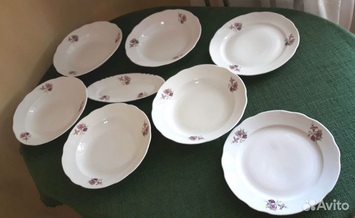 Тарелки Дулёво гвоздика 1959 год