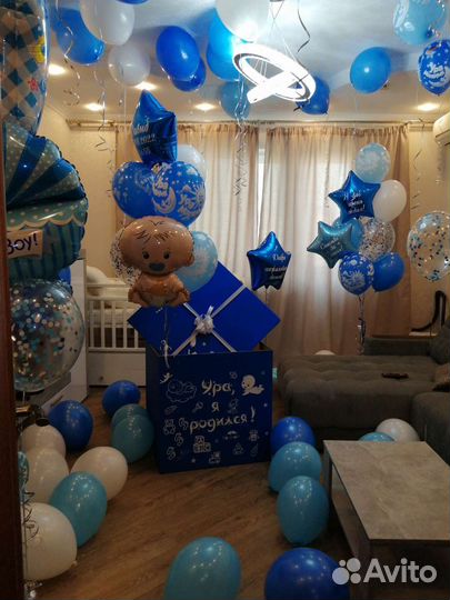 Шары на выписку из роддома маль-ка/де-ки. кмр