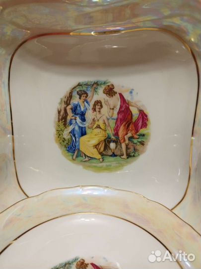 Квадратный салатник Мадонна Чехия 24см