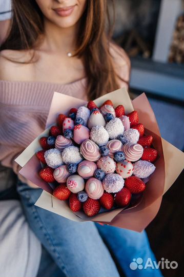 Букет из клубники в бельгийском шоколаде