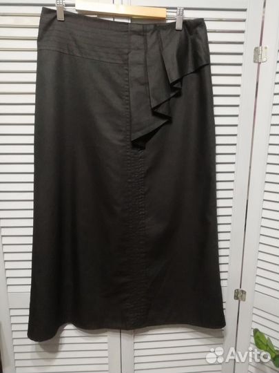 Юбка чёрная женская макси Турция размер 50