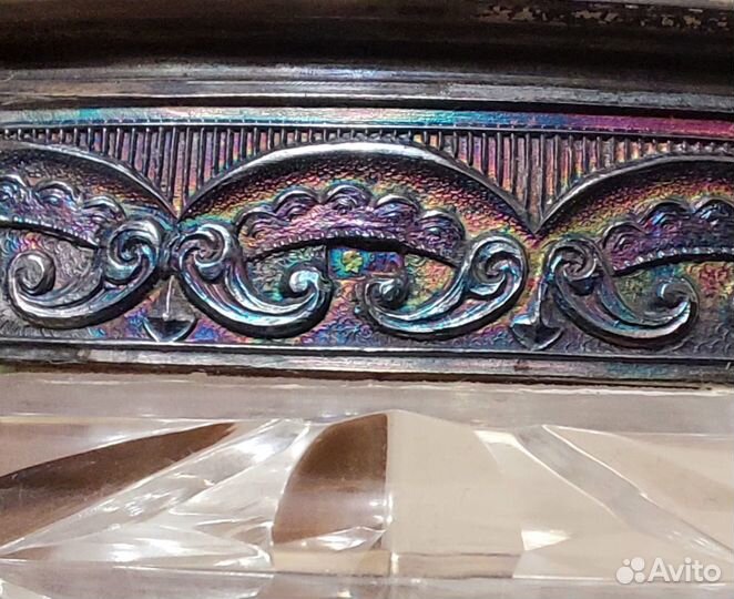 Хрустальные вазы с серебром. 50-е годы