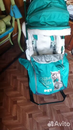 Детские санки коляска