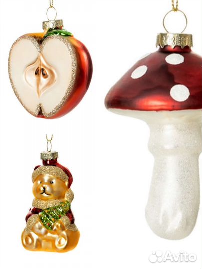 Набор(3 шт) ёлочные игрушки 