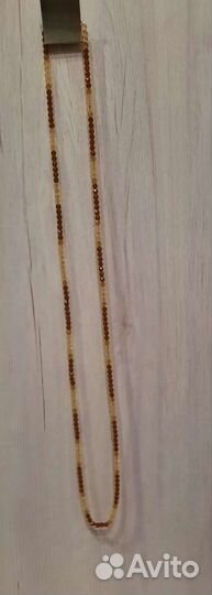 Бусы чешский и брошь СССР