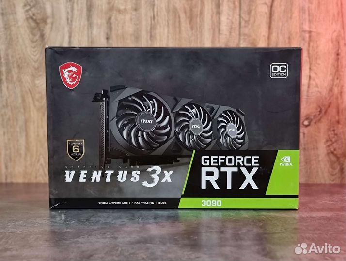 Видеокарта RTX 3090 24GB MSI ventus 3X OC