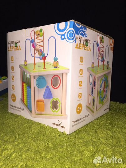 Кубик. Сортер. Игрушка из дерева