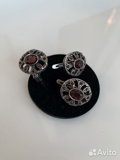 Jenavi комплект кольцо и серьги с Swarovski