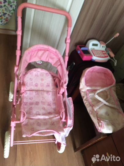 Коляска для кукол 3 в 1 + касса в подарок