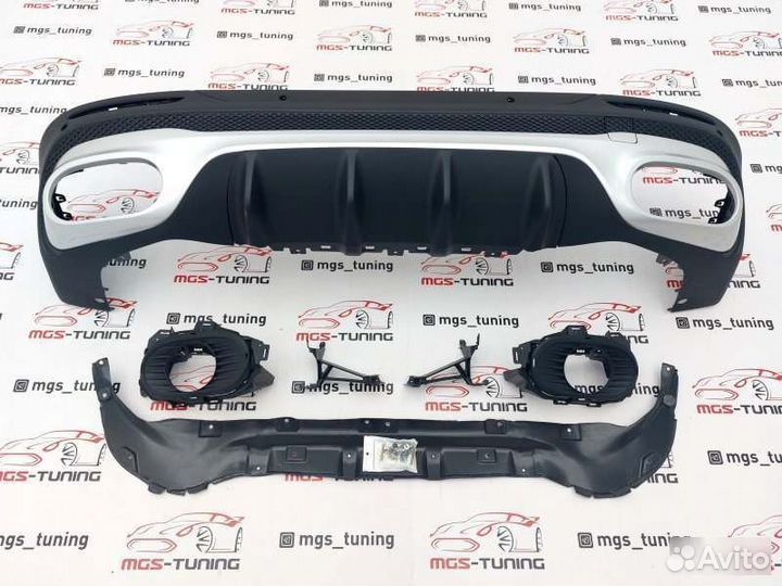 Диффузор в стиле 35 амг хром Мерседес глб x247