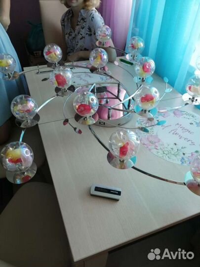 Люстра в отличном состоянии. С пультом