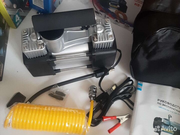 Компрессор автомобильный двухцилиндровый новый