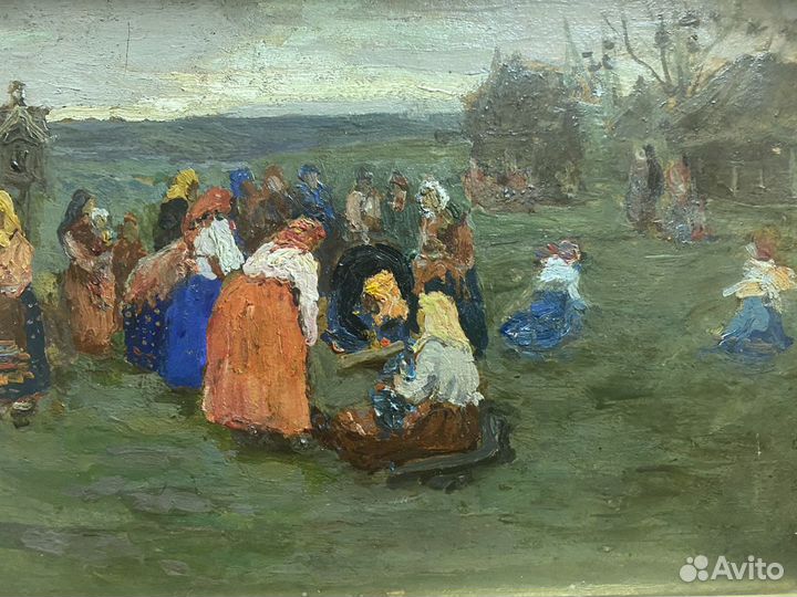 Картина маслом на картоне