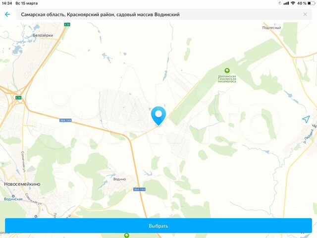 Карта самара водинский массив карта