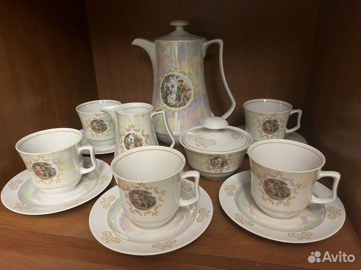 Jlmenau Чайный сервиз гдр фарфор Мадонна