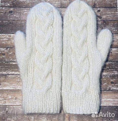 Варежки мохер/шерсть женские ручная работа подарок