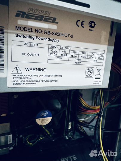 Компьютер для игр (i3, gtx1060, 8 gb озу)