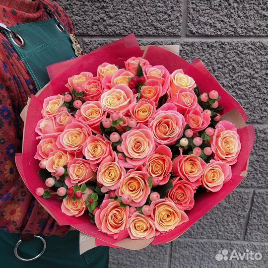 Букет цветов, розы.Бесплатная доставка Краснодар