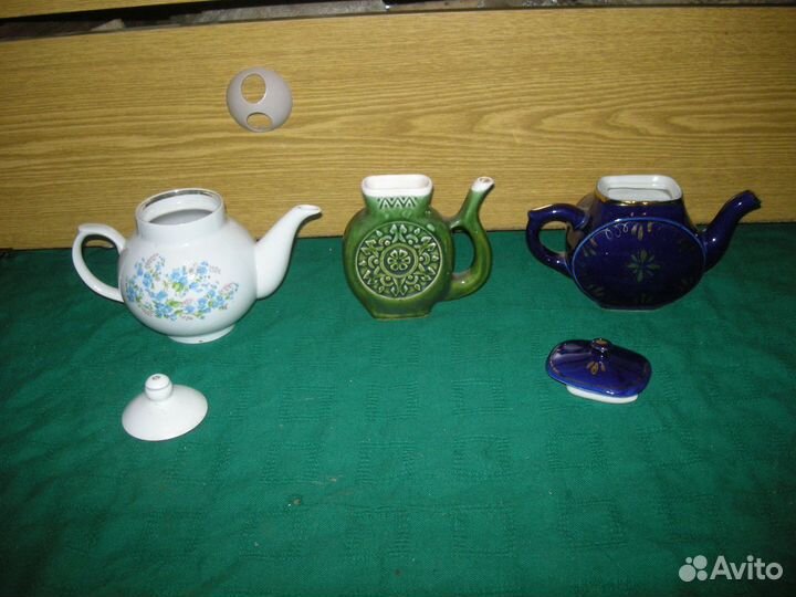 Чайники 3 литра СССР фаянс гжель супница кружки ло