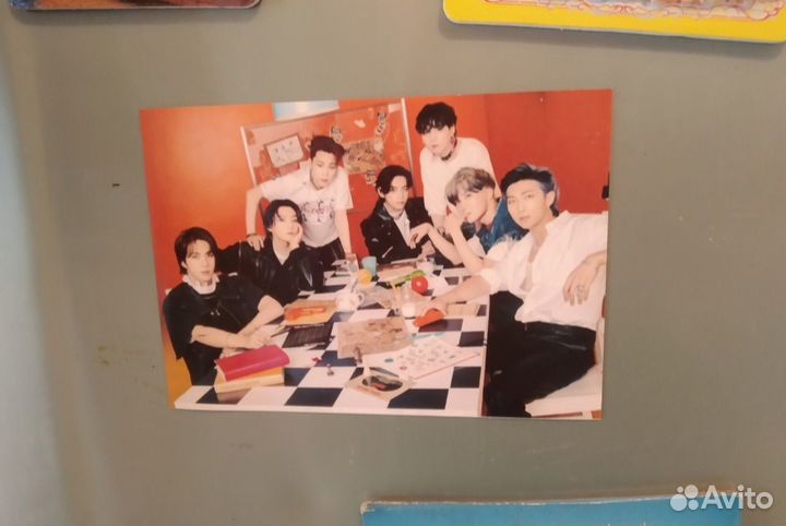 Гибкий магнит на холодильник. Бтс (Bts)