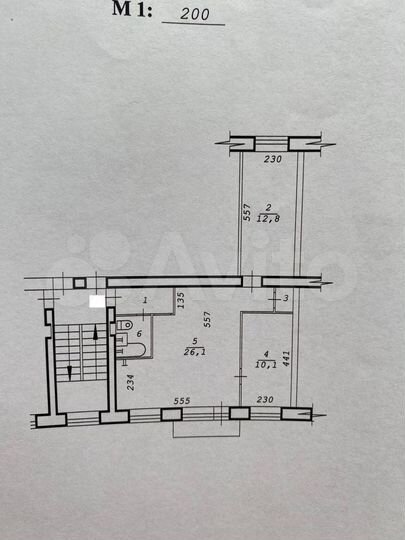 3-к. квартира, 55,7 м², 2/4 эт.
