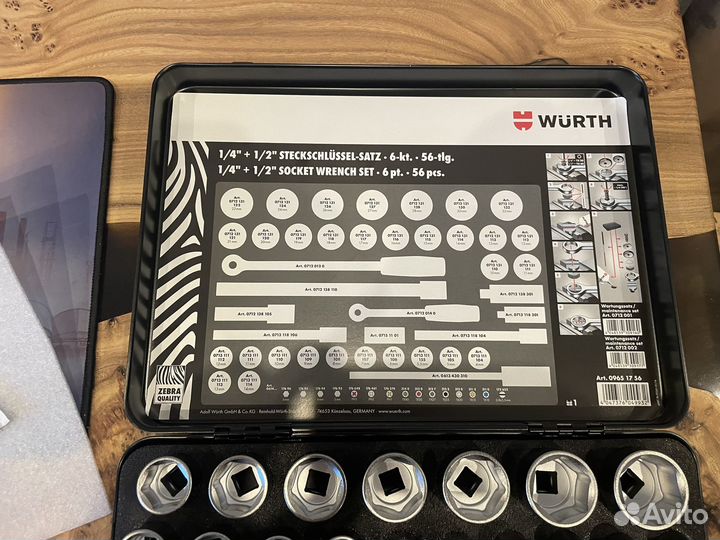 Набор инструментов wurth zebra премиум