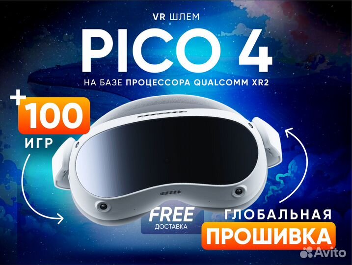 VR-Шлем Pico 4 VR 8 128gb / Очки Пико 4