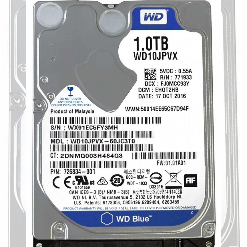 [WD10JPVX] Жесткий Диск Western Digital 1tb Sata3 Wd10jpvx