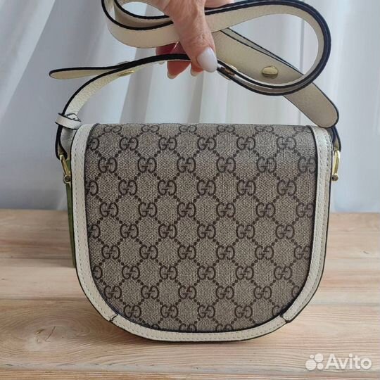 Сумка Gucci канва и кожа