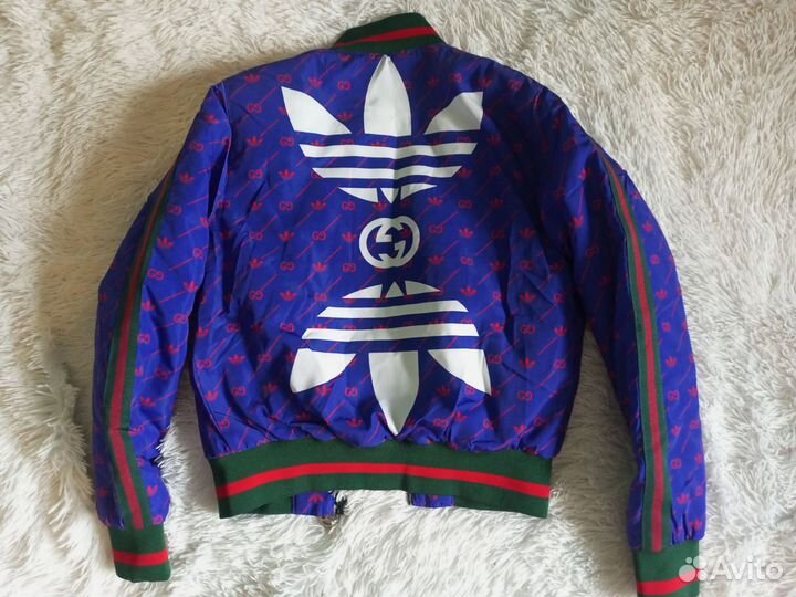 Куртка бомбер женская Gucci Adidas