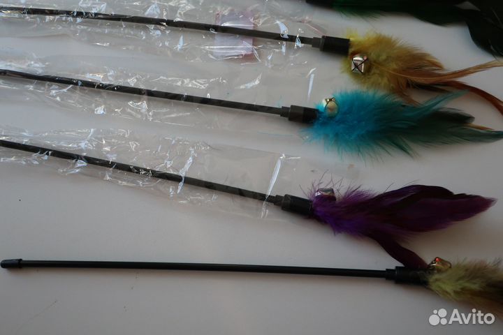 Игрушка удочка дразнилка для кошек котов 5 шт