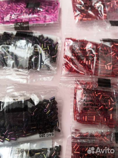 Бисер стеклярус