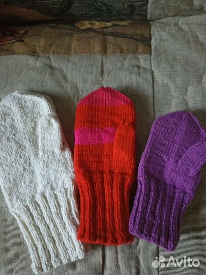 Носки, рукавицы вязаные детские
