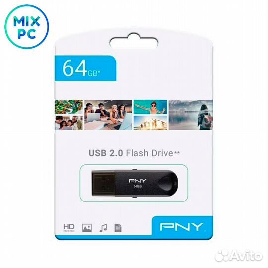 Флеш диск 64GB PNY attcla USB 2.0