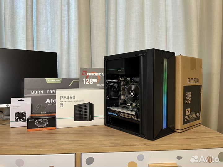 Игровой пк intel 10 ядер + rx 570 8gb 16 gb озу
