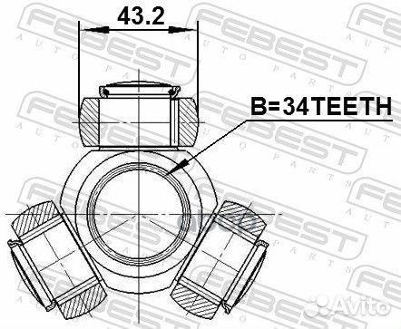 Трипоид 34X43.2 audi A3/S3/sportb./LIM./QU