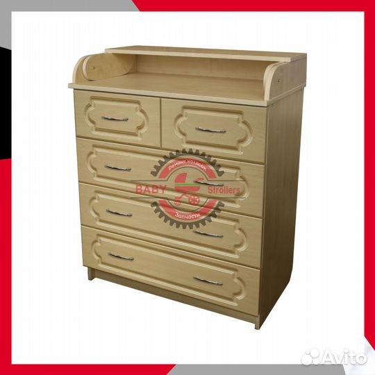 Пеленальный комод 80/5 мдф клён (ролик.напр.)