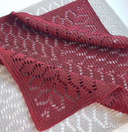 Вязаная скатерть крючком