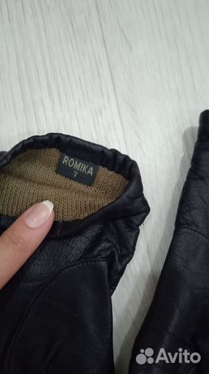 Кожаные перчатки, женские